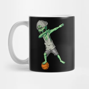 Cool Alien Dabbing - Funny Basketball Lovers Gift Mug